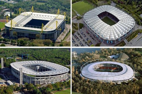 (De izquierda superior a derecha inferior).

El estadio de Dortmund, estadio de Hamburgo, estadio de Frankfurt y estadio de Hanover. 


EFE