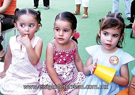 Mariana Porragas, Fernanda Issa y Sofía Carmona.