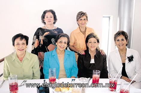 Ma. Elena Arenal Rubín, Velia Margarita Guerrero, Mercedes Cobo, Lulú González, Cristina de la garza y Rosina López Nava.