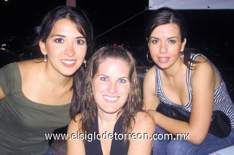 Liliana Suárez, Samantha Cantú y Sofía Máynez.