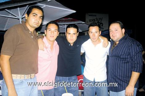 José Estrada, Oscar Arreola, Emilio Villarreal, Christian Orrin y Luis Armendáriz.