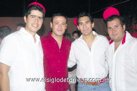 Marcelo Obeso, Marco Zamarripa, Francisco Cázares y Raúl Berlanga.