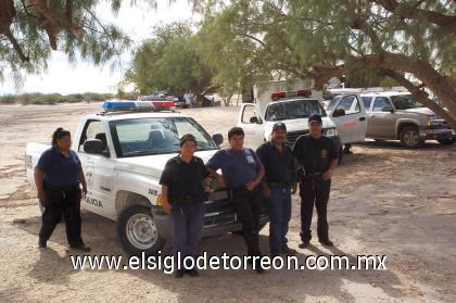 La policía estuvo custodiando las grabaciones.