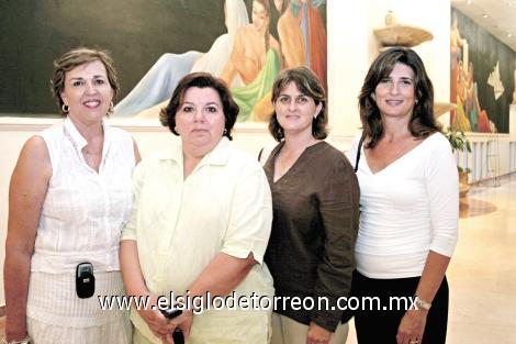 Ma. Luisa Dingler, Pily G. de Moncholi, Maricarmen C. de Sesma y Cecilia de Sáenz.