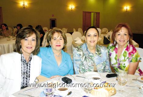 Nancy de Kuri, Olga de Gallegos, Yolanda De Porragas y Mely de Rodríguez.