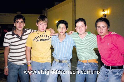 Ángel, Marcelo, Charly, David y Fernando.