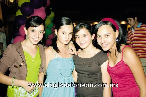 Niní Luna, Andrea Ortueta, Andrea Lozoya y Cecy Vera.