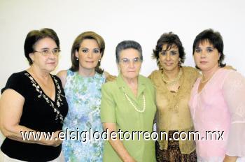 Mercedes Bracho, Eugenia de Diez, Lucia de Reyero, Dora Gómez Palacio e Irene de Motola.