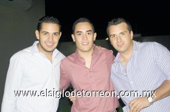 Rodrigo Barbosa, Diego Aguayo y Gerson García.