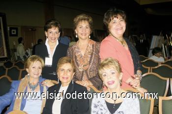 Tere Cantú, Rosina López Nava, Lulú Villarreal, Ma. Eugenia Meléndez, Ángeles Borrego y Bertha Aurora Berlanga.