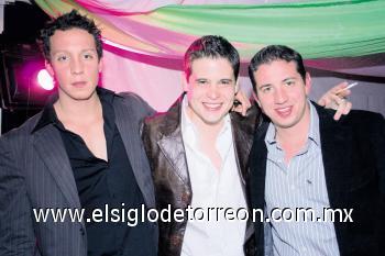 Alejandro Garza, Paco Hinojosa y Jorge Cepeda.