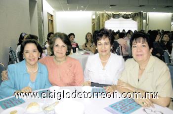 Norma Mañón, Lucia L. de Martínez, Gloria S. de Ramírez y Blanca Alicia M. de González.