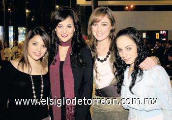 Marcela Jaime, Daniela Macías, Bárbara Treviño y Naty Garza.