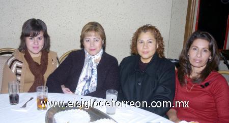 10122006 
Claudia Gutiérrez Luna, Gloria de Gutiérrez, Martha Barrientos y Lourdes Montoya.