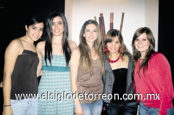 Mariana Díaz de León, Marian Marcos, Astrid Valenzuela, Gigi Mena y Any Barrio.