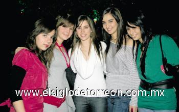 Any Casas, Mariana Sesma, Andrea Martínez, Lorena y Bárbara B.