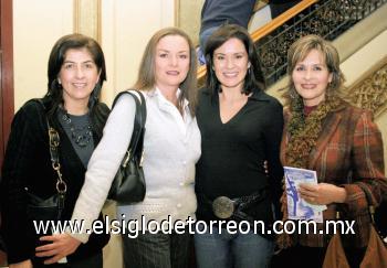 Lety de González, Silvia de Porragas, Claudia de Guevara y Carmen de Ávalos.