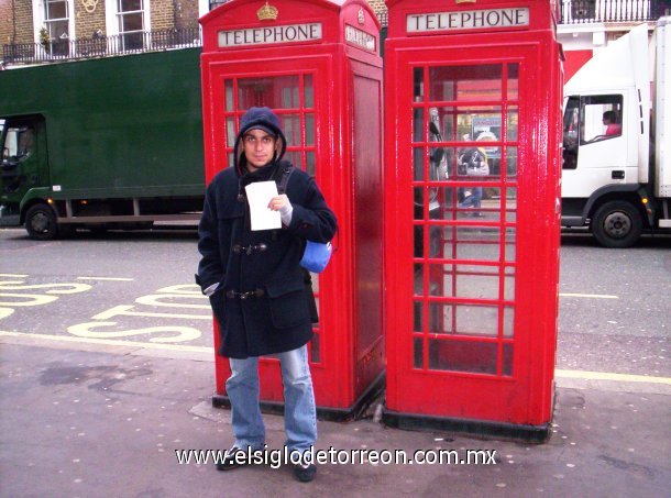 Sinuhe Bandres en Londres, Inglaterra. En Diciembre del 2006