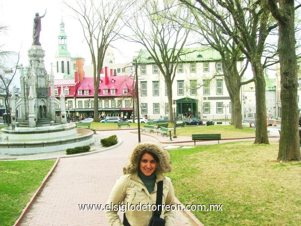 Maribel Hernández Frausto en su visita a Quebec, Canadá.