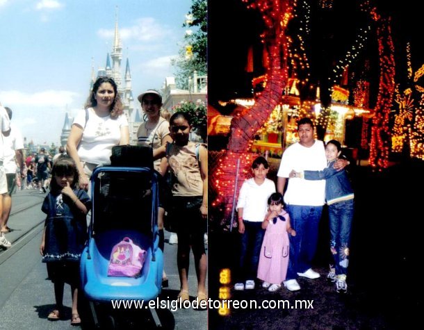 Víctor Sánchez y su familia en Disneylandia en Agosto del 2007