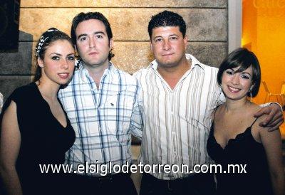 Celina Cepeda, Carlos Villalobos, Juan Pablo Garza y Laura García.