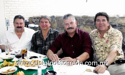 Brahim Mansur, Pollo Obeso, Jorge Villarreal y Hugo Lozano.