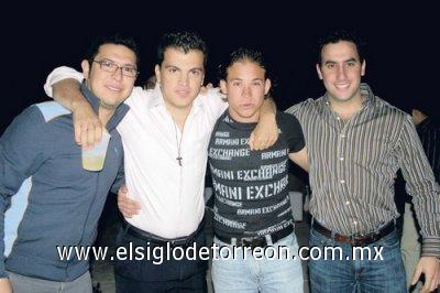 Víctor Esquivel, Fernando Llama, Daniel Carmona y Javier Ordorika.