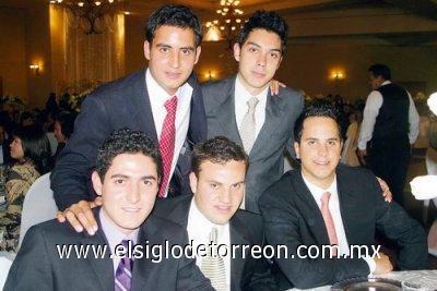 Alberto Ramírez, Hassan Hamdan, Santiago Gómez, Juanjo Fernández y José Manuel Rodríguez.