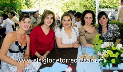 Juliana Teixeira, Rocío Herrera, Mónica de Meraz, Cynthia Arredondo y Ana Elisa Viesca