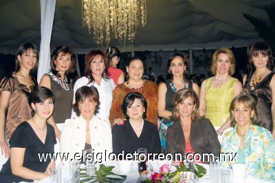 Malena Canales, Dora de Flores, Vicky Salas, Ruth de Navarro, Estelita de Diez, Eugenia de Diez, Malena de López, Cony de Dueñes, Lourdes de Treviño, Nena de Villarreal, Eva Nahle y Rocío de Limones.