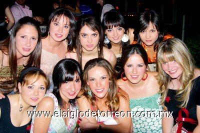 Luly Berlanga, Valeria Boehringer, Karla Martínez, Bárbara Gurza, Karen Castillo, Marla López, Brenda Garza, Sofía Torres, Susana Garza y Regina Ortiz.