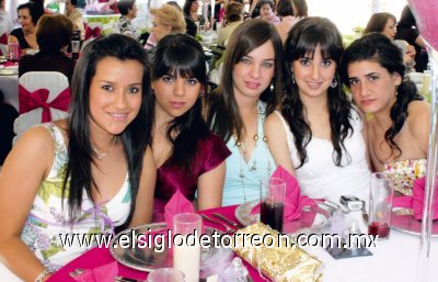 Cristina Ortiz, Sandra Rivas, Ana Lía Díaz Ceballos, Valeria Rivera y Luly Batarse.