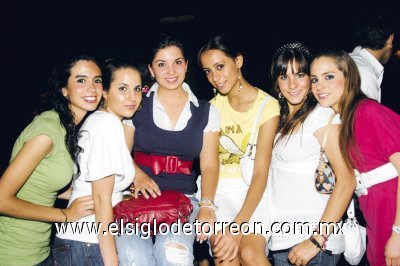 Eri Hernández, Ana Paula Martínez, Natalia Álvarez, Sofía Escalante, Marcela González e Isabel Murra.