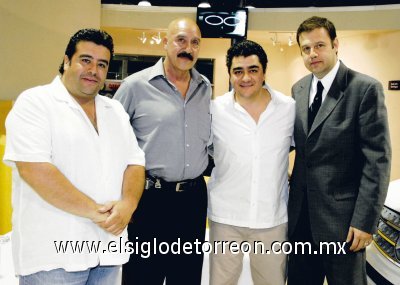 Jorge Jr., Raúl Castro, Jorge Fahur y Jorge Sada.