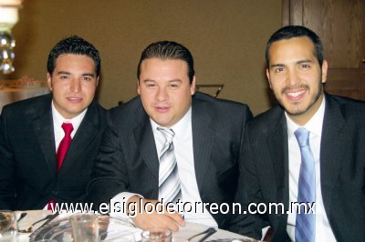 Armando Cárdenas, Carlos Rosas y René Garza.