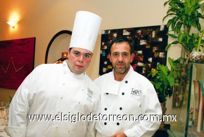 Degustación de vinos y alimentos
Chefs Sergio Ledesma y Tony Jiménez.