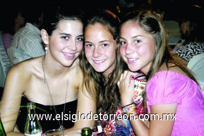 Angélica Sesma, Luisa Villarreal y Daniela Armendáriz.