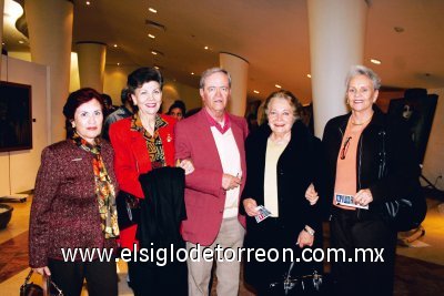 Mayela González, Nena Quiroz, Cruz González, María Elena Vargas y Güera Rodríguez.