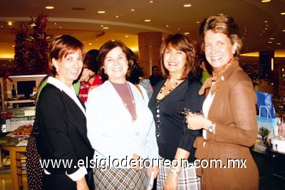 Montserrat Murra, Alma Rosa Campos, Norma Garza y Carmen Madero.