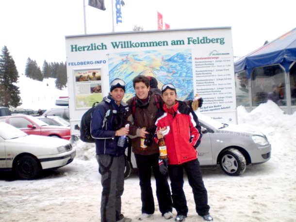 Navidad 2007. Jaime A. Garcia, Alejandro Rivas Madero, Armando Martinez. Feldberg Alemania.