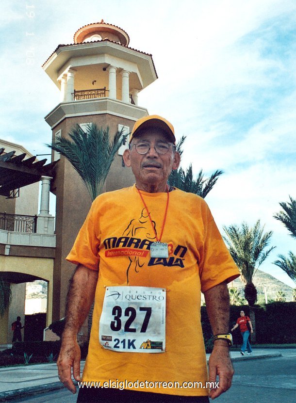 Leonel Rodríguez Rodríguez participó en el Medio Maratón Internacional Los Cabos 2008 el pasado 19 de enero.