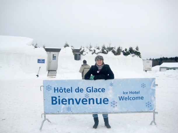 Elsa Alejandra De Leon Piña Hotel de Hielo en Montréal, Canadá febrero del 2008