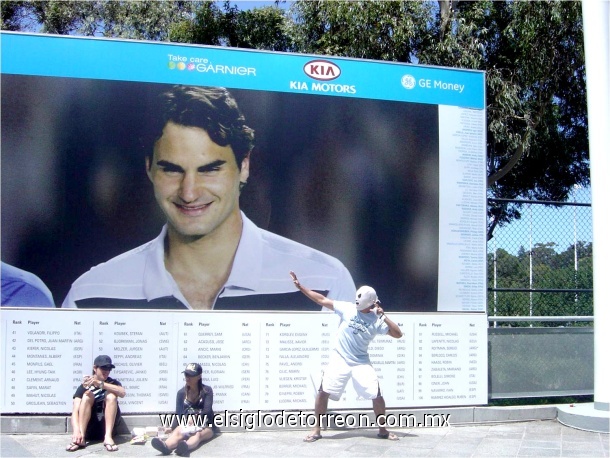 Ozy Guerrero en el Australian Open, vive en Melbourne Australia. Saludos y Besos a su familia.