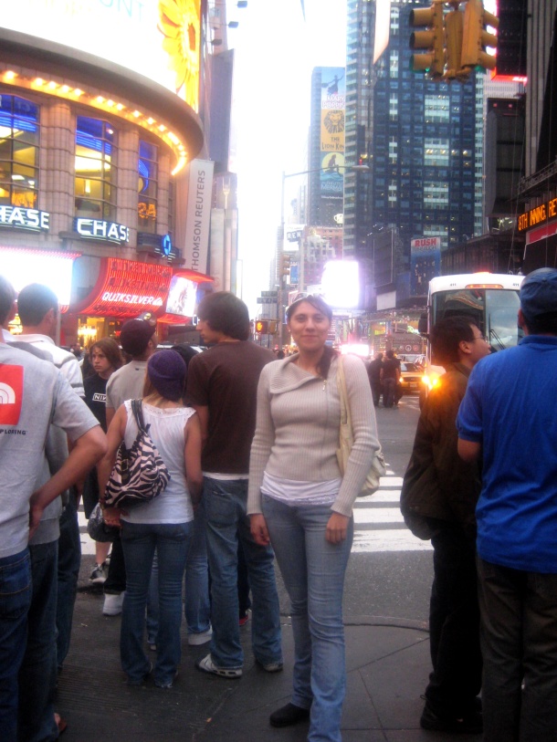 Elsa Alejandra De León en Times Square de New York en Mayo del 2008.