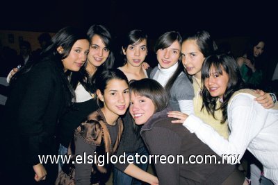 Sara, Ana Laura, Marijose, Isabella, Laura, Caty, Ana Lorena y Mariana.