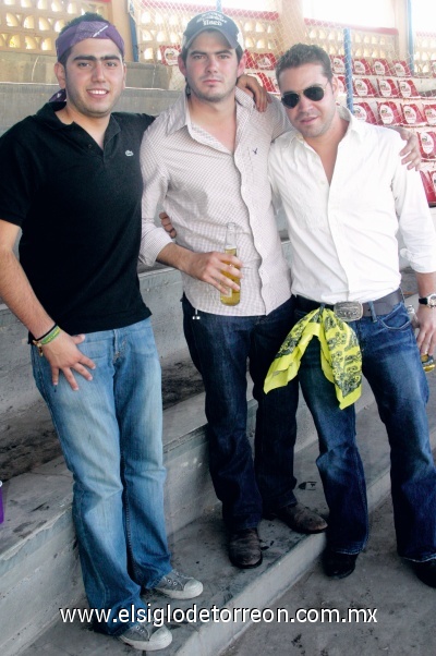 Beto Díaz, Carlos Cepeda y Damián Aguilera.