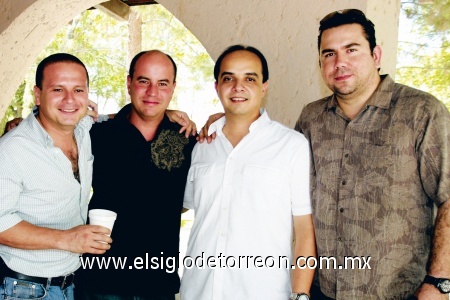 Queco Aguiñaga, Fredy Villarral, Alejandro Saldaña y Daniel Rodríguez.