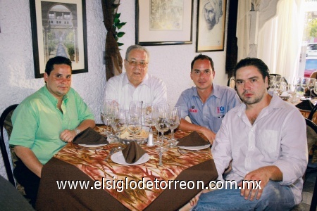 René Rimada, Ignacio Pámanes, Rubén Pérez y Mario Majares.