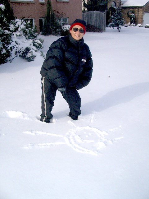 Sandra Cuevas de Koepke, extrañando el sol de su bendita Comarca Lagunera, desde Ontario Canada, en donde reside. Enero 2009.