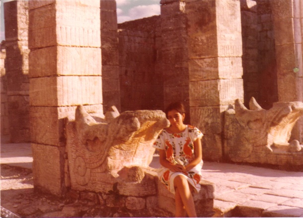 Georgina Rubio Pichardo 1977 Chichen itza Yucatan Mexico.